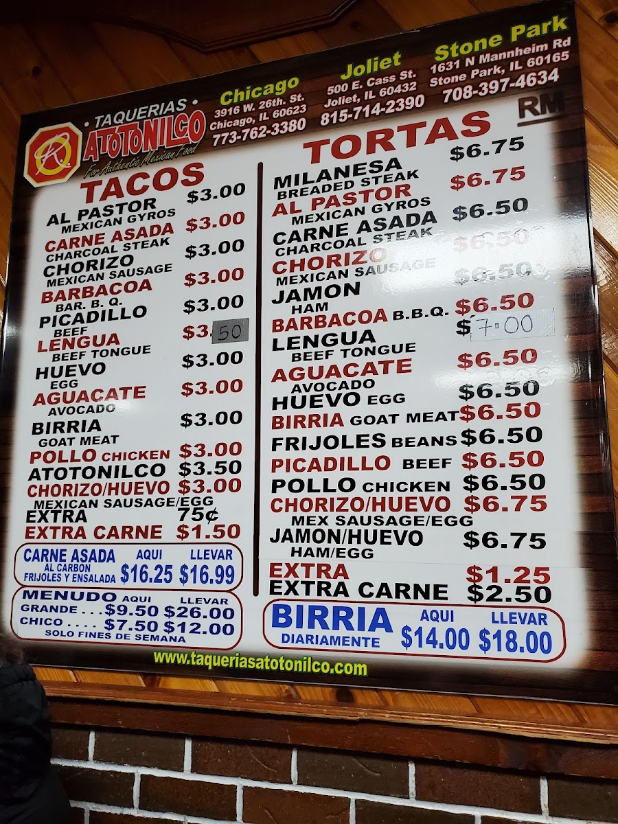 Taquerías Atotonilco - Little Village Menu - Image 5